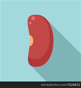 Garbanzo kidney bean icon. Flat illustration of garbanzo kidney bean vector icon for web design. Garbanzo kidney bean icon, flat style