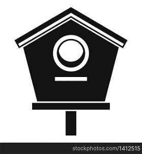 Garden bird house icon. Simple illustration of garden bird house vector icon for web design isolated on white background. Garden bird house icon, simple style