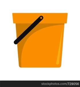 Garden bucket icon. Flat illustration of garden bucket vector icon for web. Garden bucket icon, flat style