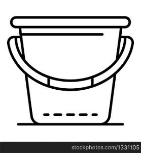 Garden bucket icon. Outline garden bucket vector icon for web design isolated on white background. Garden bucket icon, outline style