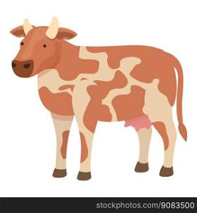 Garden cow icon cartoon vector. Dairy animal. Milk grass. Garden cow icon cartoon vector. Dairy animal