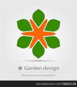 Garden design business icon for creative design work. Garden design business icon