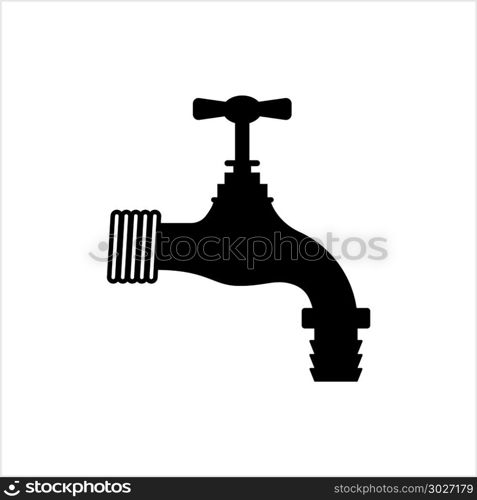 Garden Faucet Icon Vector Art Illustration. Garden Faucet Icon