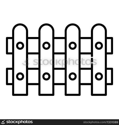 Garden fence icon. Outline garden fence vector icon for web design isolated on white background. Garden fence icon, outline style