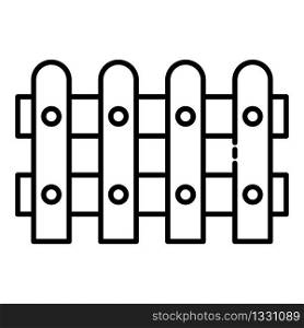 Garden fence icon. Outline garden fence vector icon for web design isolated on white background. Garden fence icon, outline style
