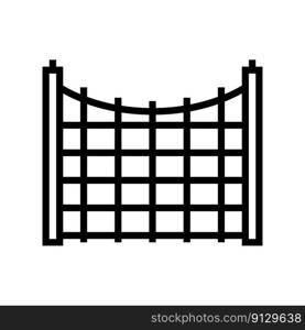 garden fence tool line icon vector. garden fence tool sign. isolated contour symbol black illustration. garden fence tool line icon vector illustration
