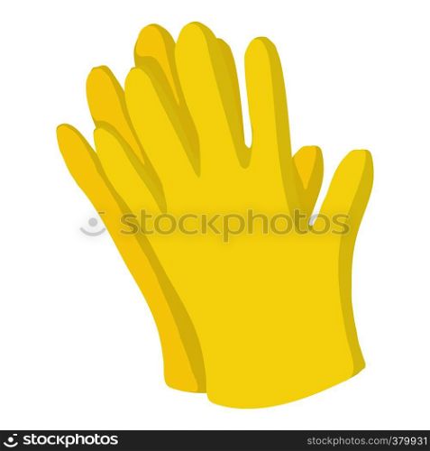Garden gloves icon. Cartoon illustration of garden gloves vector icon for web design. Garden gloves icon, cartoon style