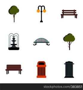 Garden icons set. Flat illustration of 9 garden vector icons for web. Garden icons set, flat style