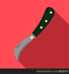 Garden knife icon. Flat illustration of garden knife vector icon for web design. Garden knife icon, flat style