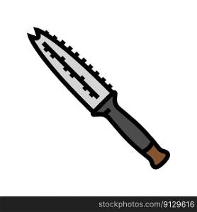 garden knife tool color icon vector. garden knife tool sign. isolated symbol illustration. garden knife tool color icon vector illustration