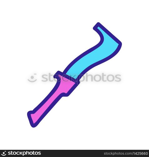 garden knife with hook icon vector. garden knife with hook sign. color symbol illustration. garden knife with hook icon vector outline illustration