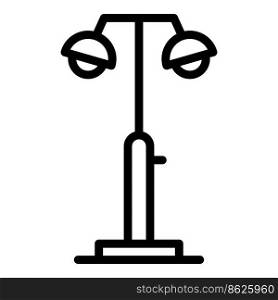 Garden lamp icon outline vector. Stand light. Modern illumination. Garden lamp icon outline vector. Stand light