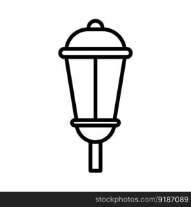 Garden lamp icon vector on trendy design