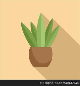 Garden planter icon flat vector. Nature pot. Art summer. Garden planter icon flat vector. Nature pot