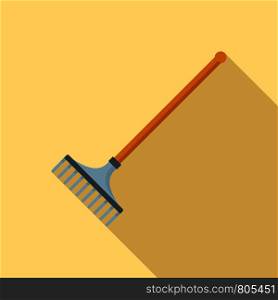 Garden rake icon. Flat illustration of garden rake vector icon for web design. Garden rake icon, flat style