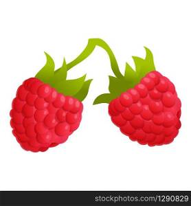 Garden raspberry icon. Cartoon of garden raspberry vector icon for web design isolated on white background. Garden raspberry icon, cartoon style