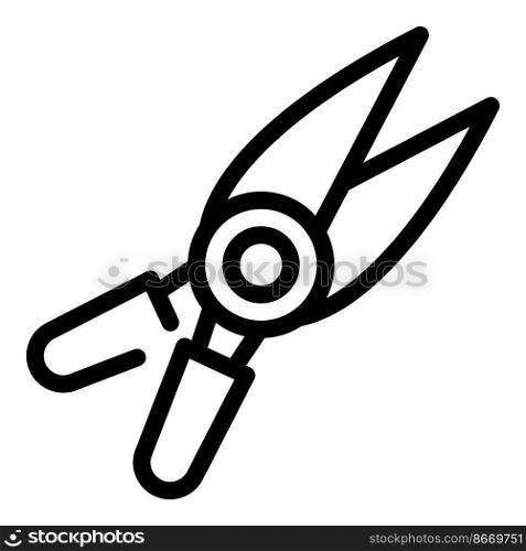 Garden scissors icon outline vector. Trimmer lawn. Agriculture equipment. Garden scissors icon outline vector. Trimmer lawn