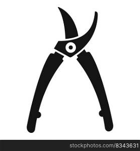 Garden secateur icon simple vector. Shears pruning. Work blade. Garden secateur icon simple vector. Shears pruning