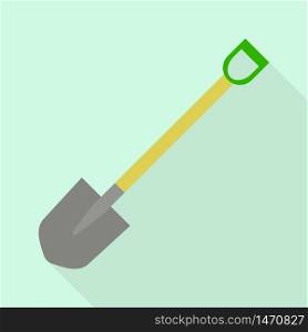 Garden shovel icon. Flat illustration of garden shovel vector icon for web design. Garden shovel icon, flat style
