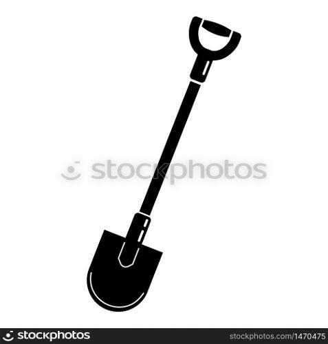 Garden shovel icon. Simple illustration of garden shovel vector icon for web design isolated on white background. Garden shovel icon, simple style