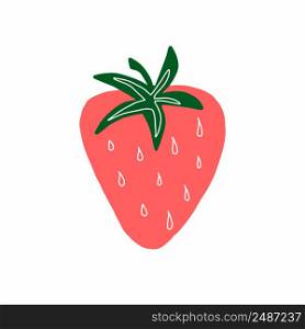 Garden strawberry. doodle fruit or strawberries. Isolated on white background. Fresh strawberry Sweet fruit. vector illustration. Garden strawberry. doodle fruit or strawberries. Isolated on white background. Fresh strawberry Sweet fruit. vector illustration.