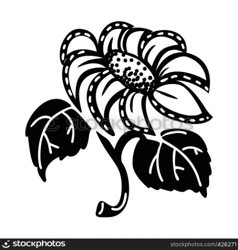 Garden sunflower icon. Simple illustration of garden sunflower vector icon for web design isolated on white background. Garden sunflower icon, simple style