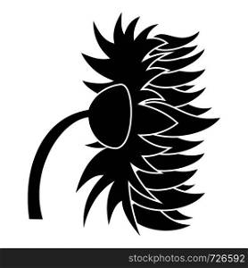 Garden sunflower icon. Simple illustration of garden sunflower vector icon for web. Garden sunflower icon, simple style