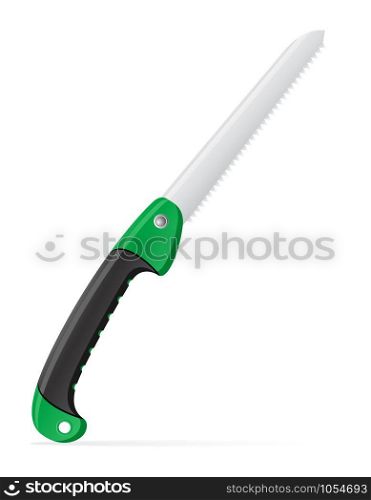 garden tool saw vector illustration isolated on white background