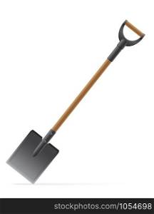 garden tool shovel vector illustration isolated on white background