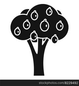 Garden tree icon simple vector. Harvest farm. Plant fruit. Garden tree icon simple vector. Harvest farm