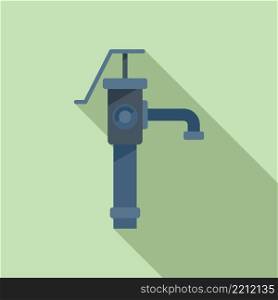 Garden water pump icon flat vector. Valve system. Pipeline plant. Garden water pump icon flat vector. Valve system