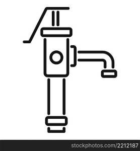 Garden water pump icon outline vector. Valve system. Pipeline plant. Garden water pump icon outline vector. Valve system