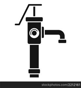 Garden water pump icon simple vector. Valve system. Pipeline plant. Garden water pump icon simple vector. Valve system