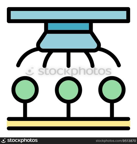 Garden water system icon outline vector. Automatic farm. Hose drip color flat. Garden water system icon vector flat