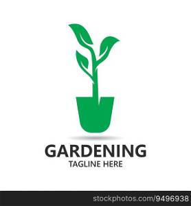 gardening logo vector icon design 