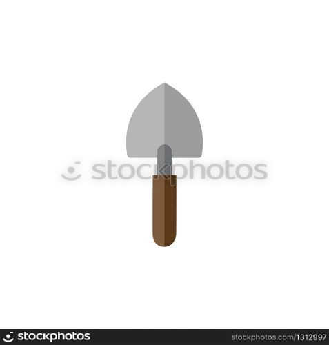 Gardening shovel. Flat color icon. Isolated tool vector illustration