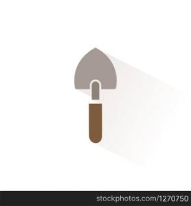 Gardening shovel. Isolated color icon. Spring glyph vector illustration