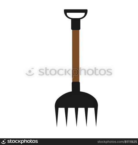 gardening tool logo illustration design. hoe logo stock illustration design