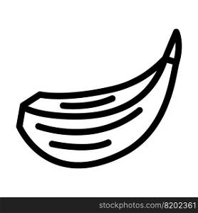 garlic clove line icon vector. garlic clove sign. isolated contour symbol black illustration. garlic clove line icon vector illustration