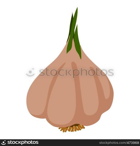 Garlic icon. Cartoon illustration of garlic vector icon for web. Garlic icon, cartoon style