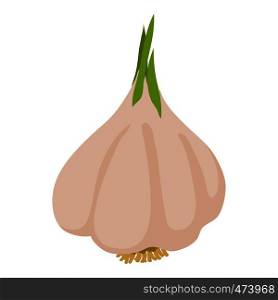 Garlic icon. Cartoon illustration of garlic vector icon for web. Garlic icon, cartoon style