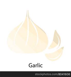 Garlic icon. Flat color design. Vector illustration.