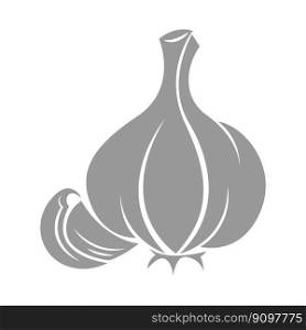 Garlic icon logo design illustration