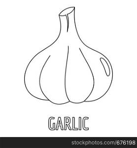 Garlic icon. Outline illustration of garlic vector icon for web. Garlic icon, outline style.