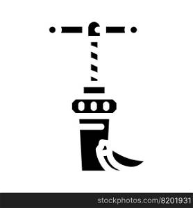 garlic press glyph icon vector. garlic press sign. isolated symbol illustration. garlic press glyph icon vector illustration