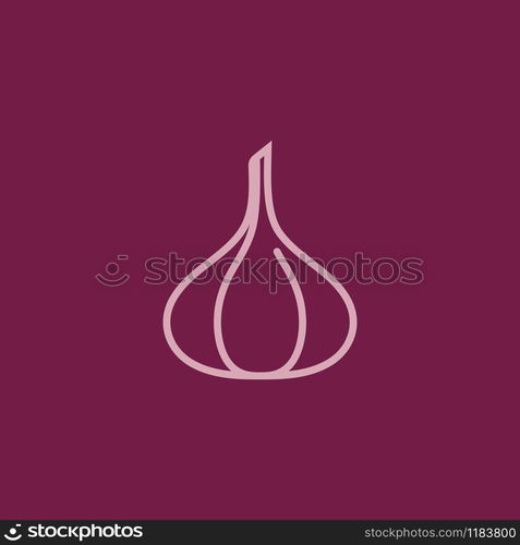 Garlic vector icon illustration design template