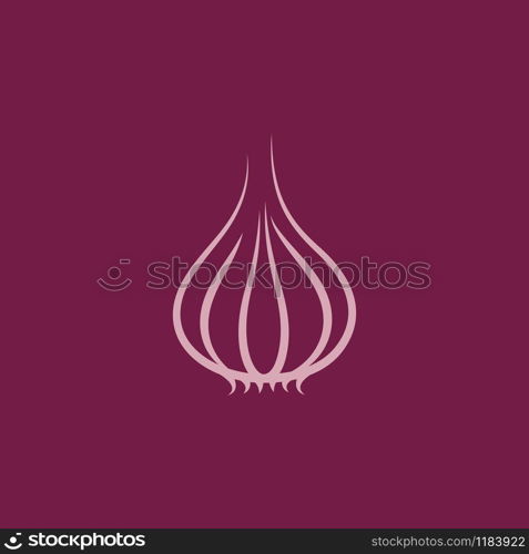 Garlic vector icon illustration design template