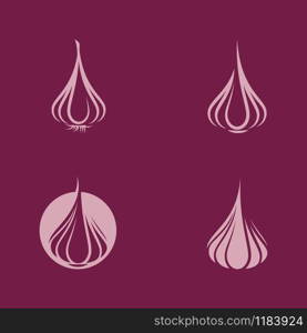 Garlic vector icon illustration design template