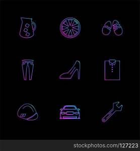 garments ,cloths , wear , dress , pants , jeans , boxer , shirts , tshirts,  top , skirts ,tags , discount  ,icon, vector, design,  flat,  collection, style, creative,  icons