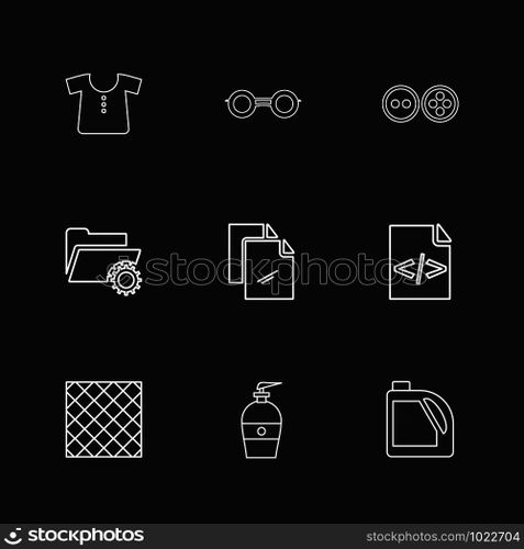 garmets , code , folder , hardware , tools ,labour , constructions , icon, vector, design,  flat,  collection, style, creative,  icons , electronics , 
